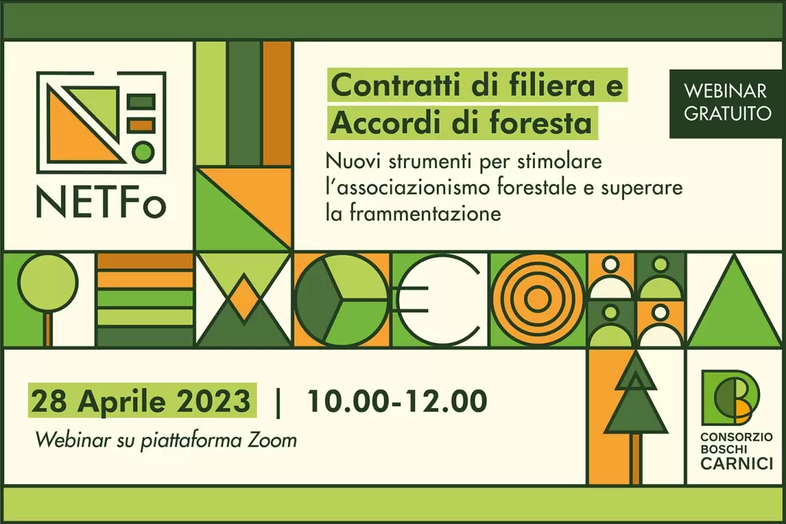 Contratti di filiera e Accordi di foresta: la registrazione del webinar NETFo