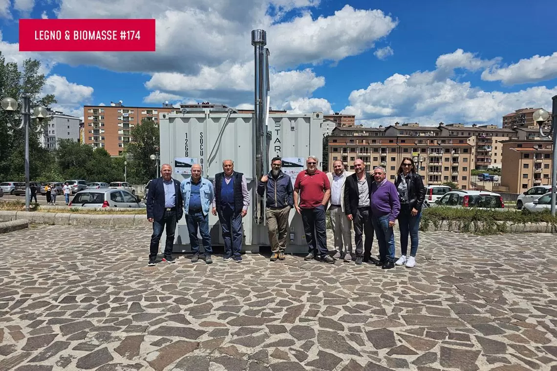 Impianto mobile per energia termica per valorizzare il cippato da boschi di neo-formazione