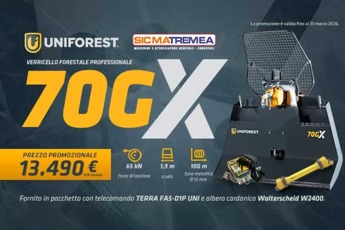 Verricello Uniforest 70GX in promozione!